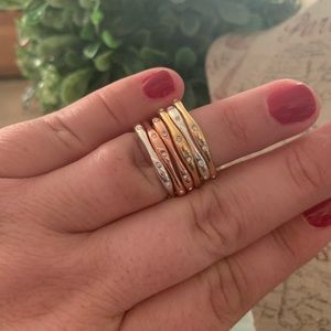 Chloe + Isabel stackable ring set - size 9